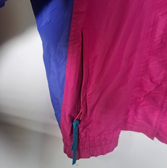 Vintage 90s Columbia Colourful Bugaboo Windbreaker Size Medium Pink Purple Blue - Picture 5 of 8